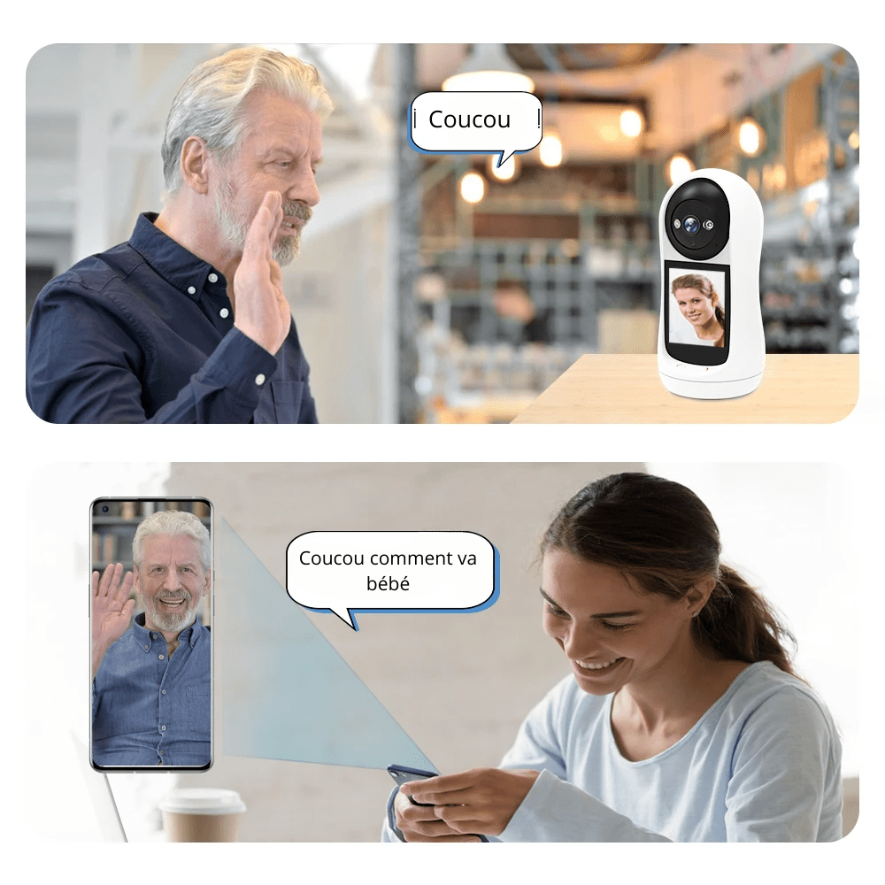Babyphone Caméra 3MP WiFi Écran IPS & Détection Pleurs - NovanNex