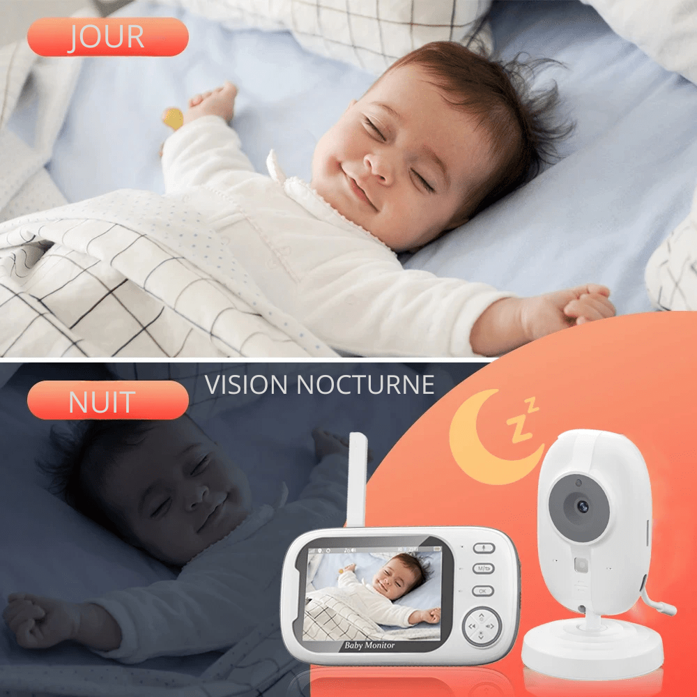 Babyphone HD Vision nocturne & audio bidirectionnel - NovanNex