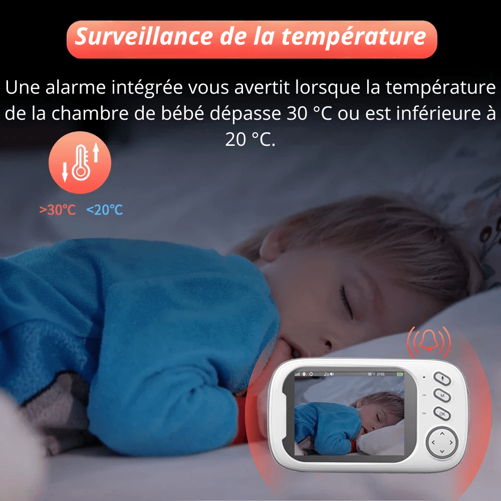 Babyphone HD Vision nocturne & audio bidirectionnel - NovanNex