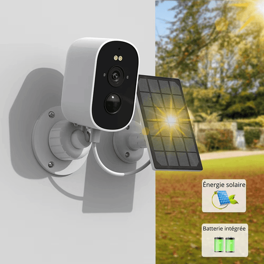Caméra Extérieure Solaire 1080P WiFi & Détection PIR - NovanNex