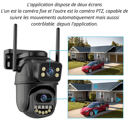 Caméra WiFi PTZ 4K Vision Nocturne & Suivi Humain IA - NovanNex